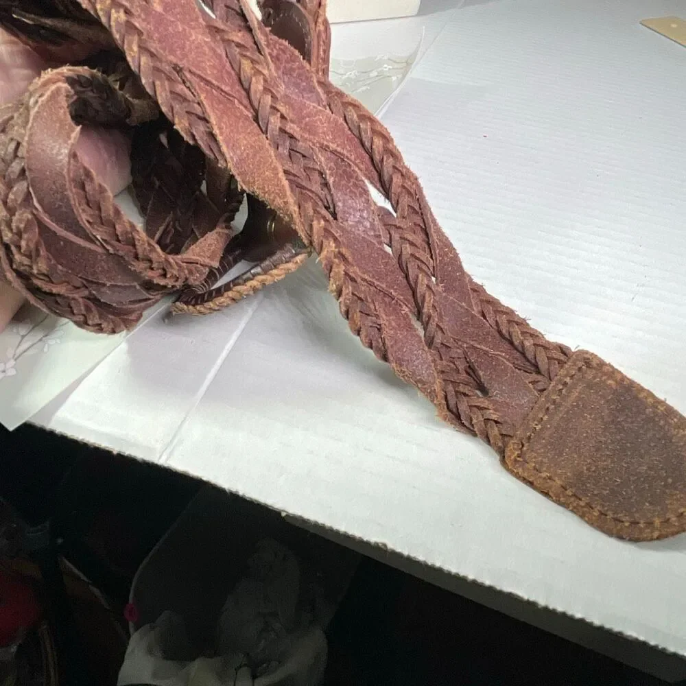 NWT Lucky Brand braided leather belt size S .